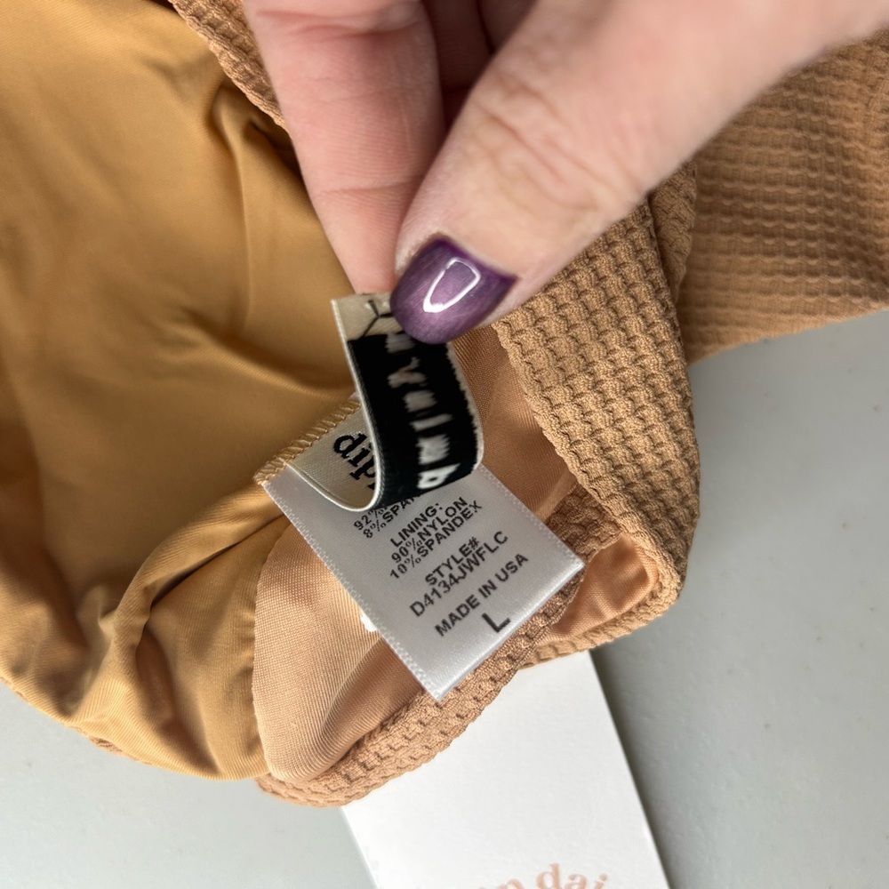 Anthropologie Dippin Daisys Zuma Twist Front Waffle Knit Bikini Size Large NWT - Picture 7 of 7